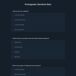 Portuguese Literature Quiz