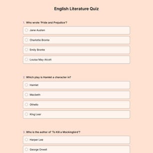 English Literature Quiz