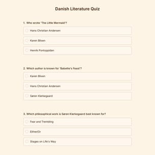 Danish Literature Quiz