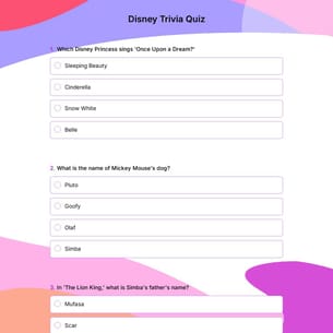 Disney Trivia Quiz