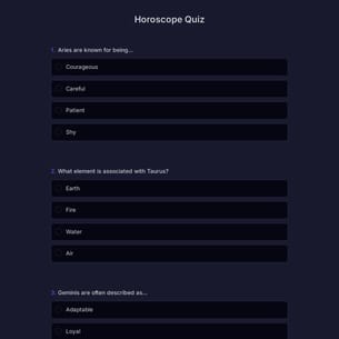 Horoscope Quiz