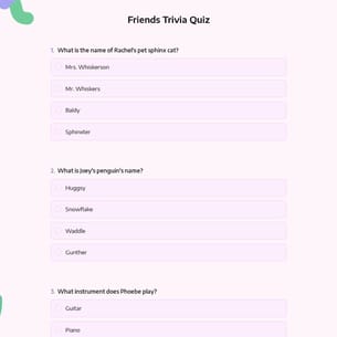 Friends Trivia Quiz