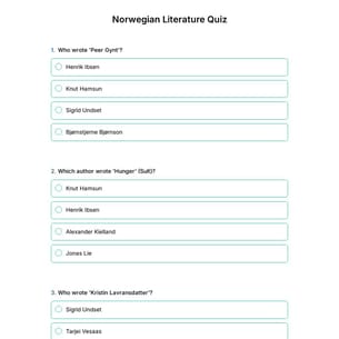 Norwegian Literature Quiz