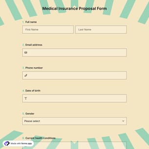 Medical Insurance Proposal Form