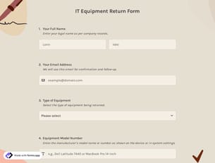 IT Equipment Return Form
