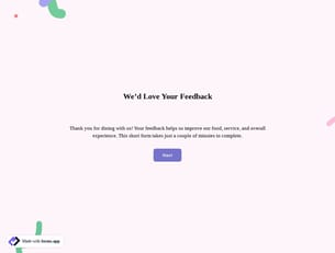 Restaurant Feedback Form