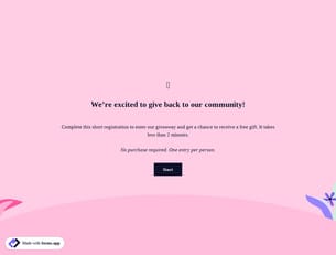 Giveaway Registration Form