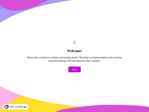 Booking Confirmation Form