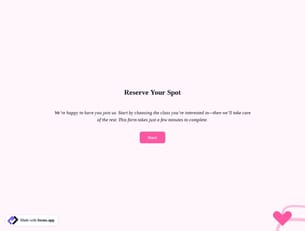 Yoga Class Registration Form