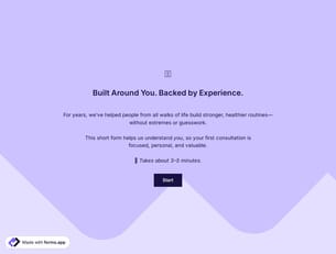 Fitness Consultation Form