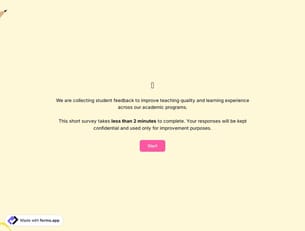 Student Feedback Form