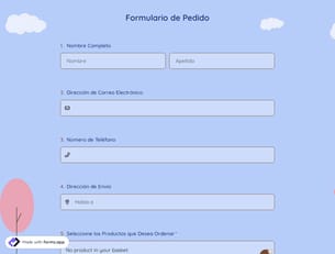 Plantilla de Formulario de Pedido