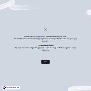 Maintenance Request Form Template