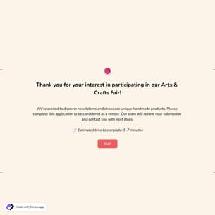 Craft Fair Application Form