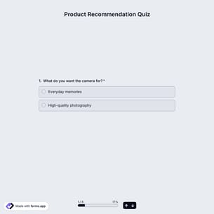Product Recommendation Quiz