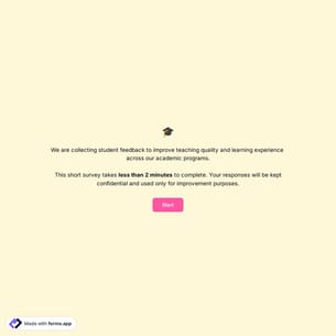 Student Feedback Form