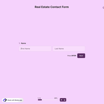 Real Estate Contact Form Template