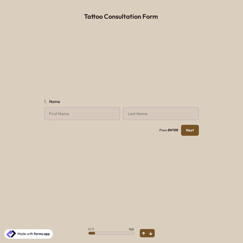 Tattoo Consultation Form Template