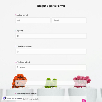 Broşür Sipariş Formu Şablonu