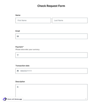 Check Request Form Template