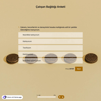 Çalışan Bağlılığı Anketi Şablonu