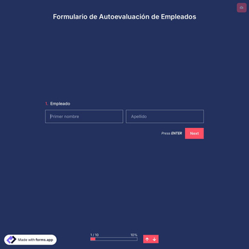 Plantilla de Formulario de Autoevaluación del Empleado