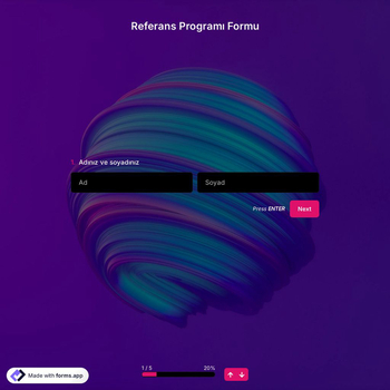 Referans Programı Formu Şablonu