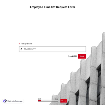 Employee Time Off Request Form Template