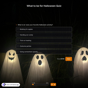 What To Be For Halloween Quiz Template