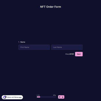 NFT Order Form Template