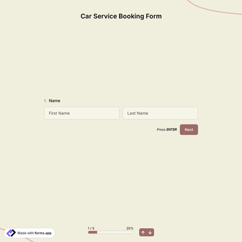 Car Service Booking Form