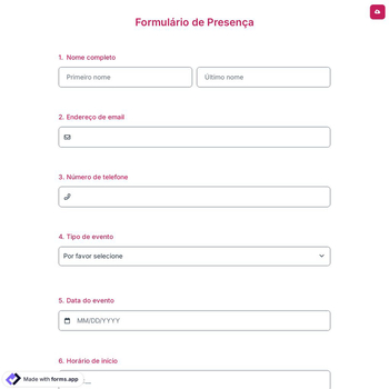 Formulário de Presença