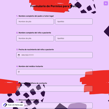 Formulario de Permiso para Tratar