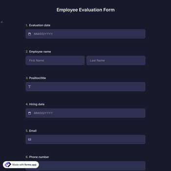 Employee Evaluation Sheet