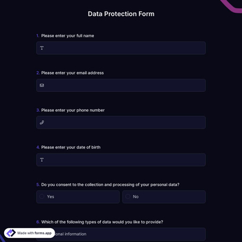 Data Protection Form