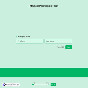 Medical Permission Form