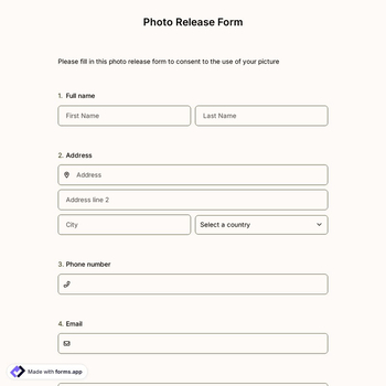 Photo Release Form