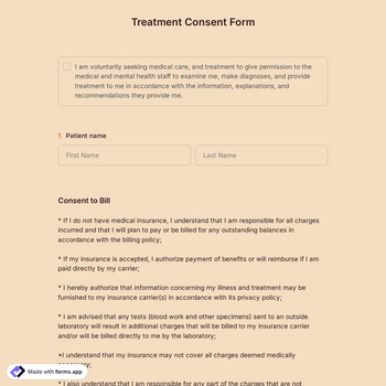 Treatment Consent Form