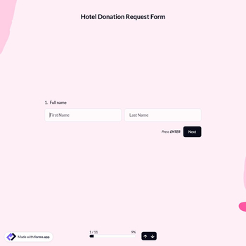 Hotel Donation Request Form 