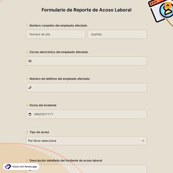 Formulario de Reporte de Acoso Laboral