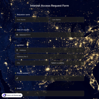 Internet Access Request Form
