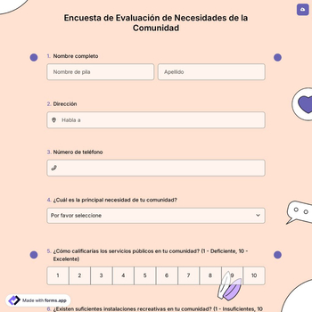 Encuesta de Evaluación de Necesidades de la Comunidad