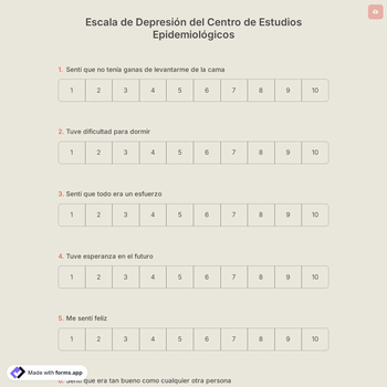 Escala de Depresión del Centro de Estudios Epidemiológicos