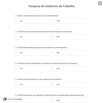 Pesquisa de Ambiente de Trabalho