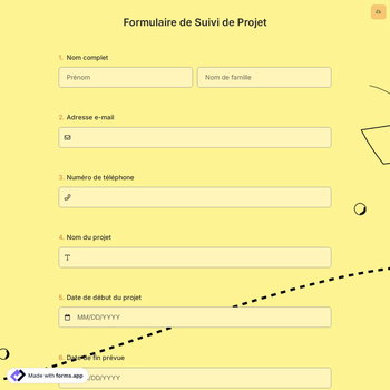 Formulaire de Suivi de Projet
