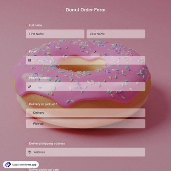 Donut Order Form