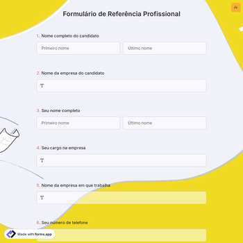 Formulário de Referência Profissional