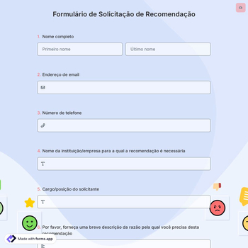 Formulário de Solicitação de Recomendação