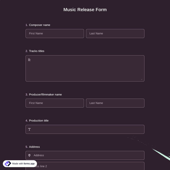 Music Release Form