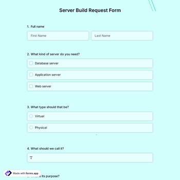 Server Build Request Form